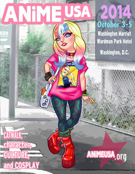 AnimeUSA 2014 FRUITS parody flyer art