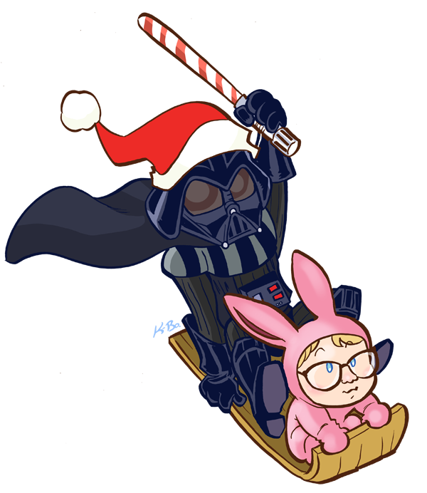 Santa Vader and Ralphie