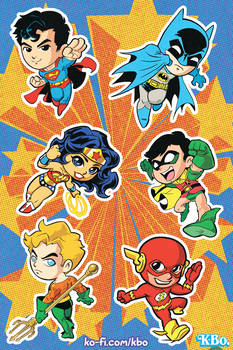 Kenner Super Powers Sticker Sheet 1 of 3