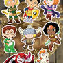 Dungeons and Dragons Cartoon Sticker Sheet