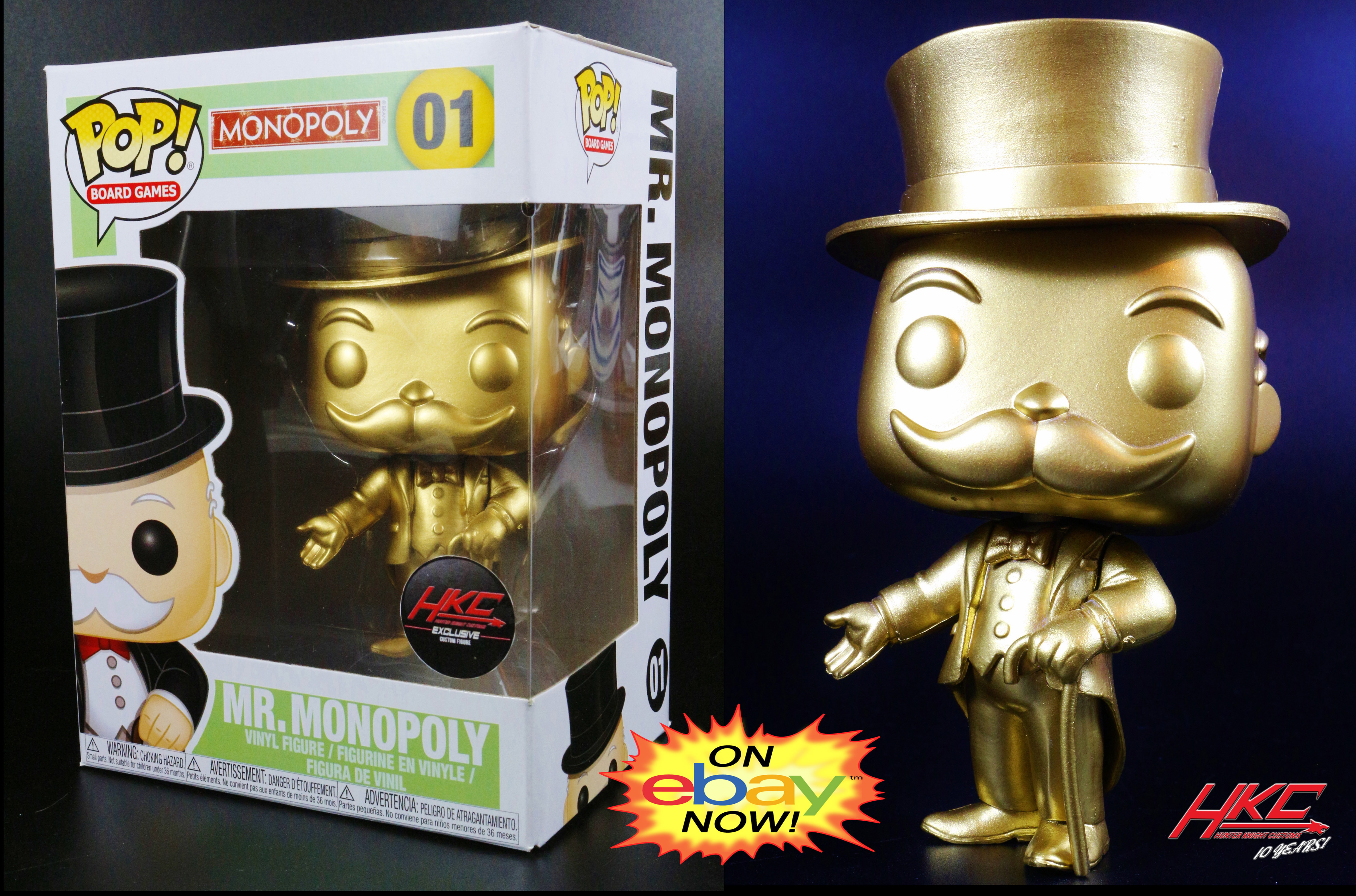 Custom Gold Mr. Monopoly Funko Pop! figure