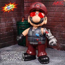 Mario Silverhand Cyberpunk 2077 Crossover figure