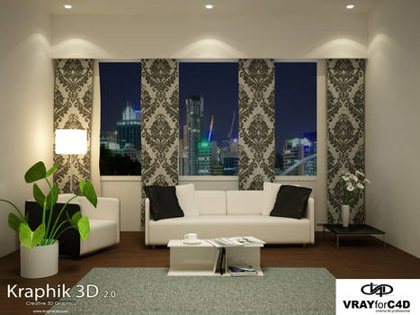 Urban Living room Cinema 4D