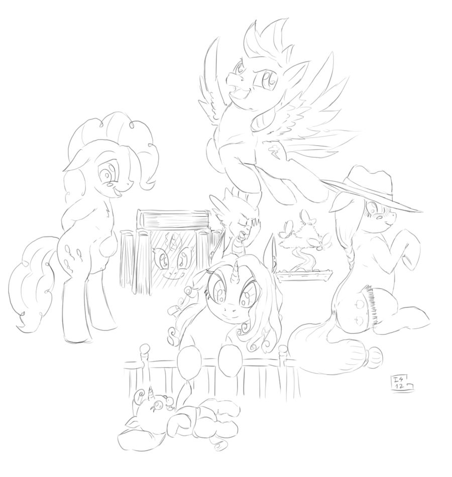 Mane 6 sketch