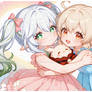 Exclusive Fanart: Klee and Nahida Huggies 1/3