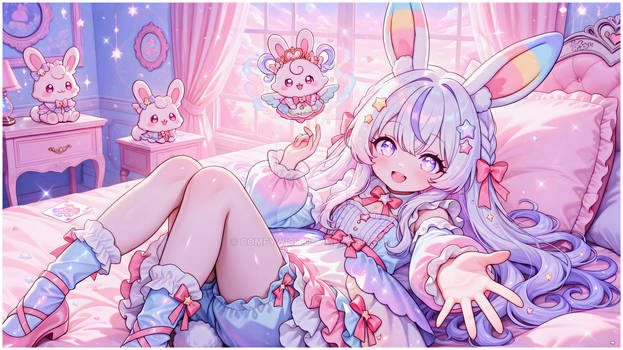 Cathy The Rabbit Baby hello kitty having a party by alexhethey on DeviantArt