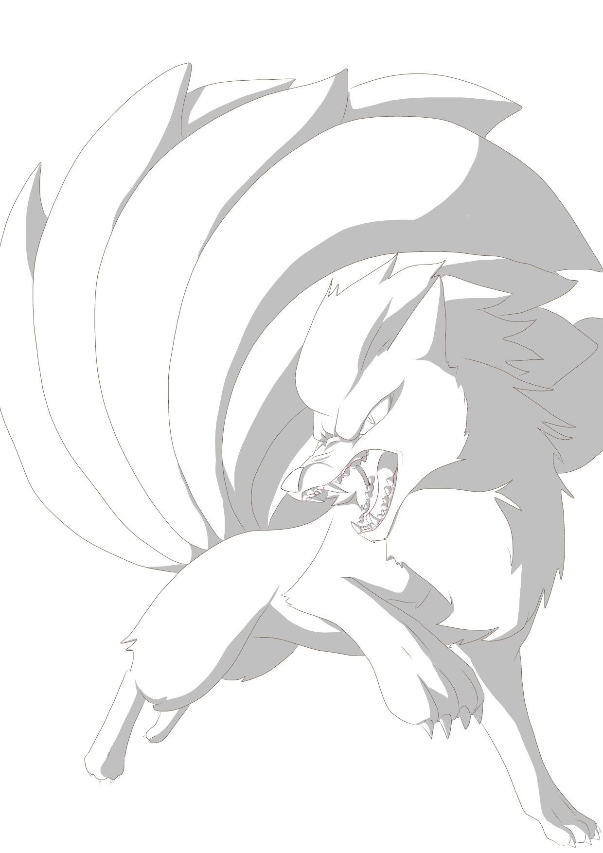 Ninetales Lineart