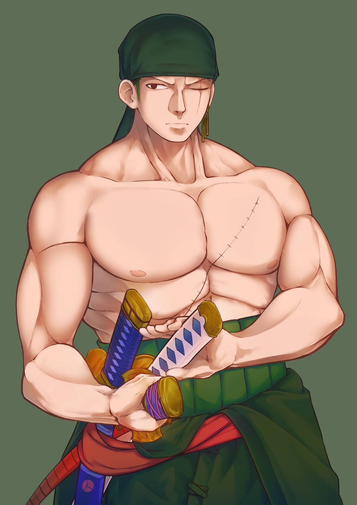 Roronoa Zoro face by Gkenzo on DeviantArt