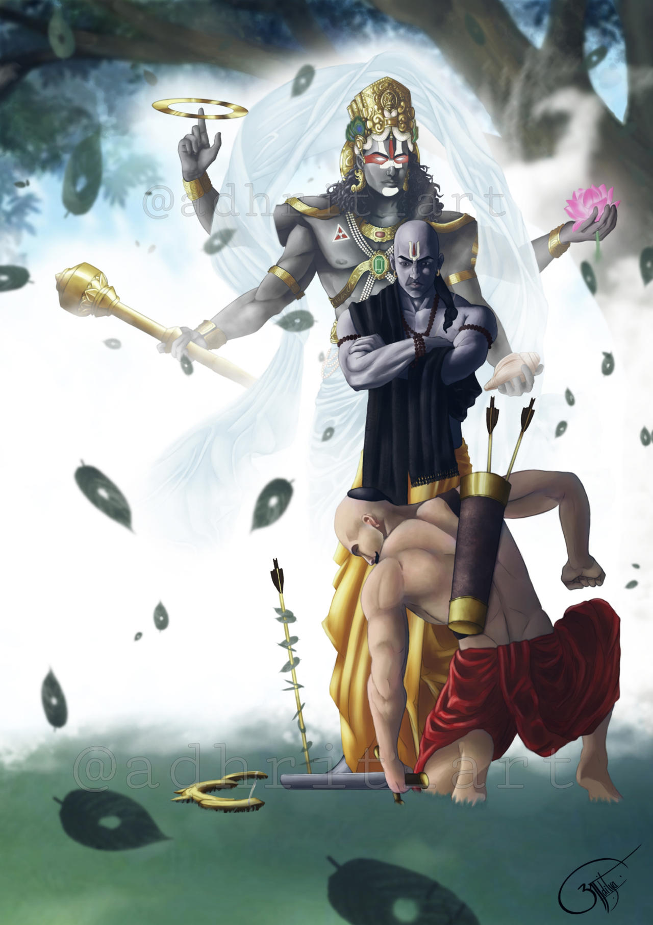 Khatushyamji (Barbareek, Krishna and Lord Vishnu) by adhrit on DeviantArt Khatushyamji (Barbareek, Krishna and Lord Vishnu) by adhrit on DeviantArt