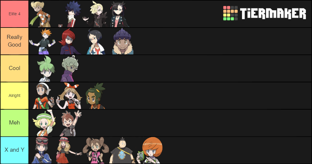 Pokemon Rival Tier List by EpicLinkSam on DeviantArt
