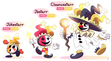 FAKEMON: Jokestarr, Jestarr, Clowncastarr