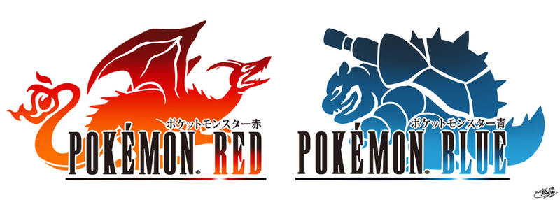 Final Fantasy Logo Art: Pokemon Red and Blue