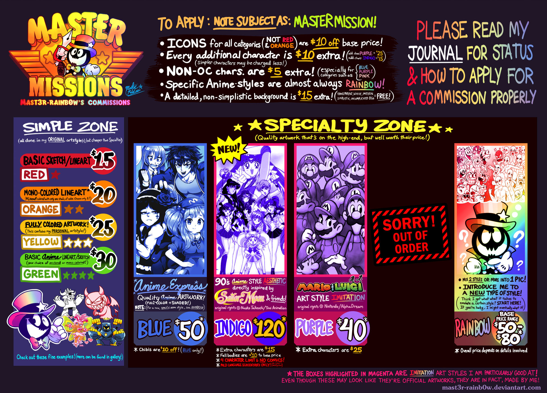 Mastermissions! (Commission Offers) CHECK 4 STATUS