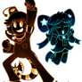 [MM] 'Mario+Luigi' RPG Style: Waffle + Cosmo [OCs]