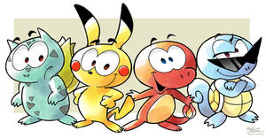 [C] 'Snorks' Style: Pikachu w/ Kanto Starters