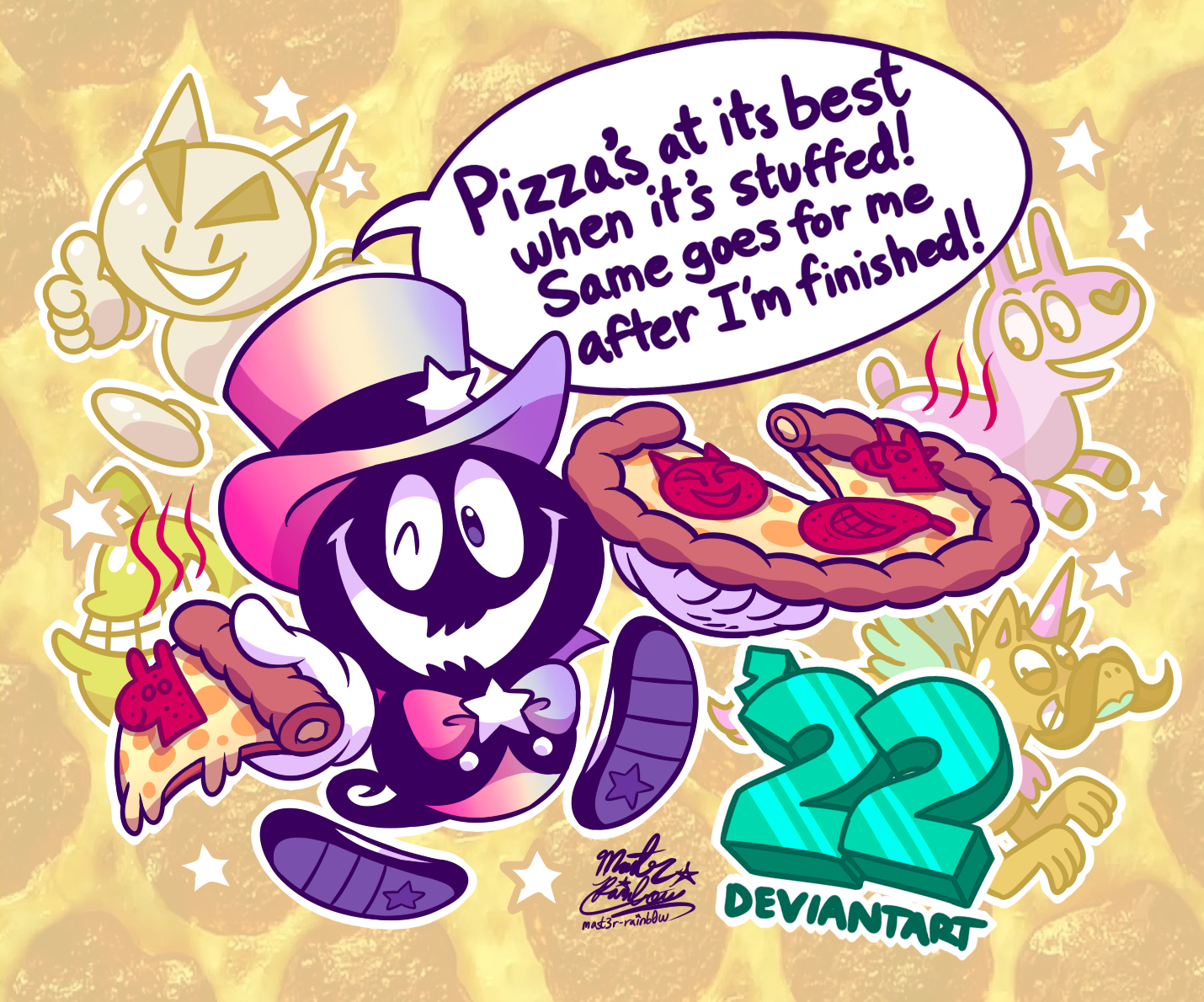 Minus Rainbow Friends concept. They're showbiz pizza-style