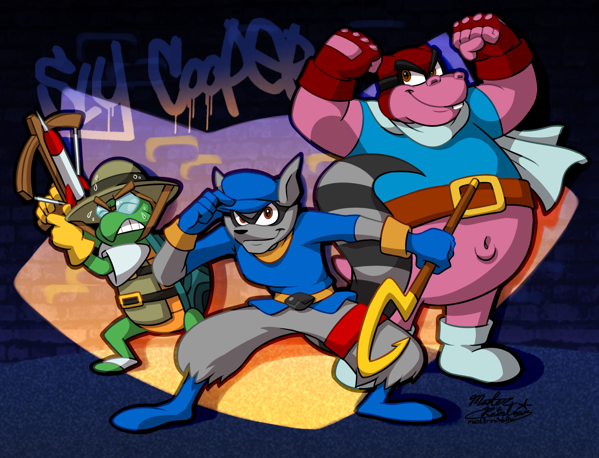 The Sly Cooper Gang! (Sly, Bentley + The MURRAY!) by Mast3r