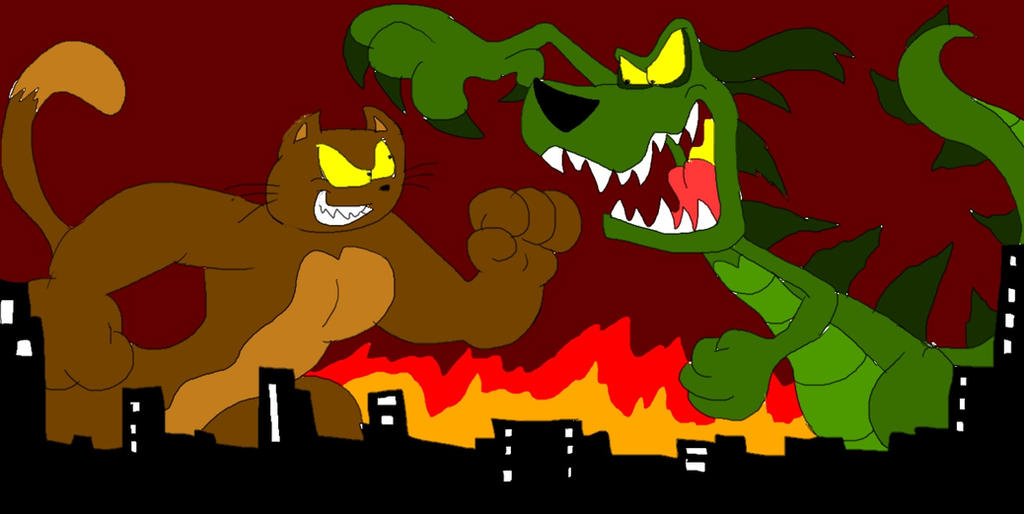 Cat kong vs dogzilla