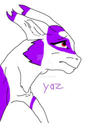 Yaz, the Dragon wolf colored