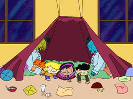 Pillow fort sleep over