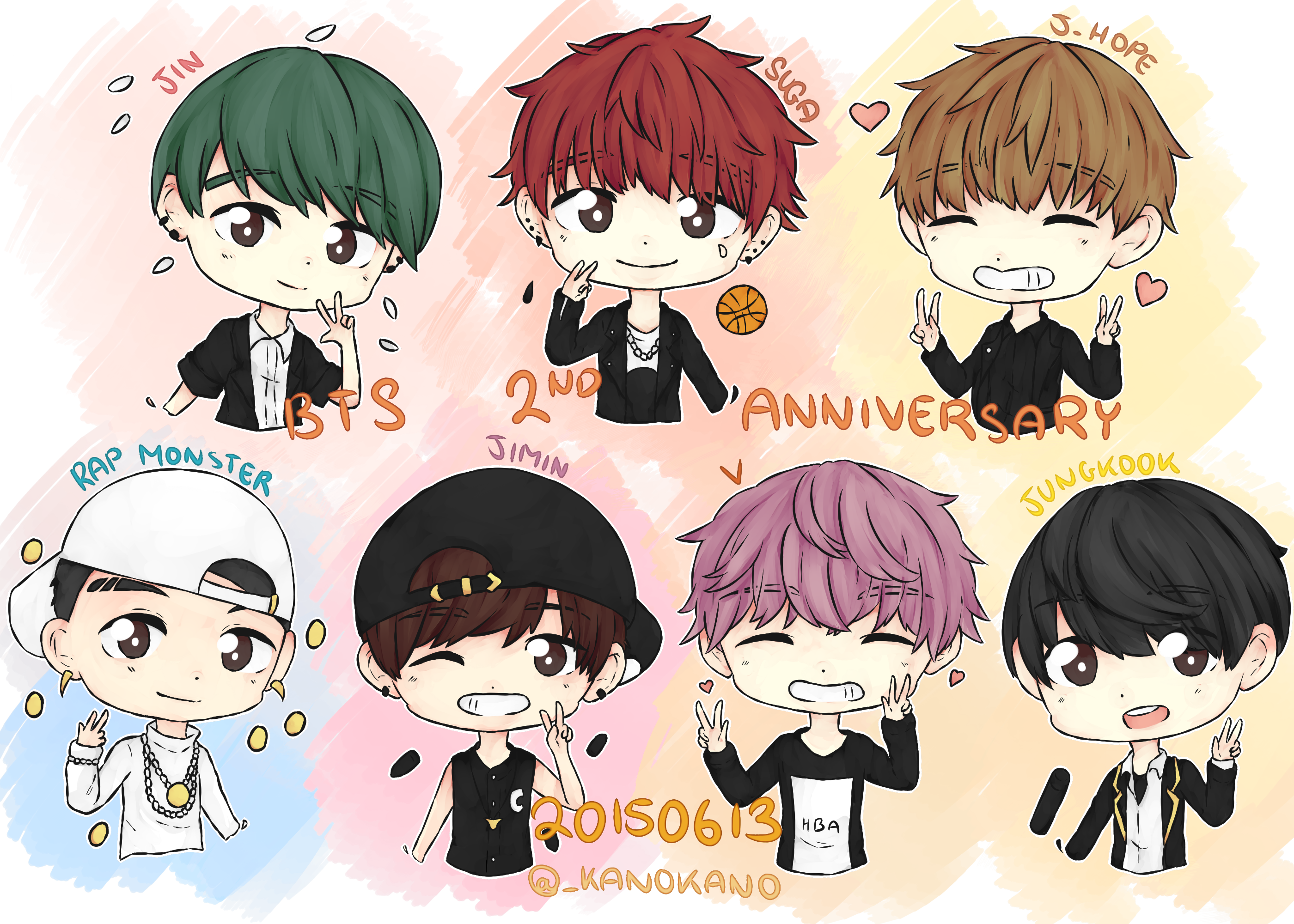 BTS 2nd Anniversary by KanoKanoo on DeviantArt BTS 2nd Anniversary by KanoKanoo on DeviantArt