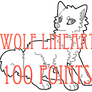 wolf lineart - 100 points