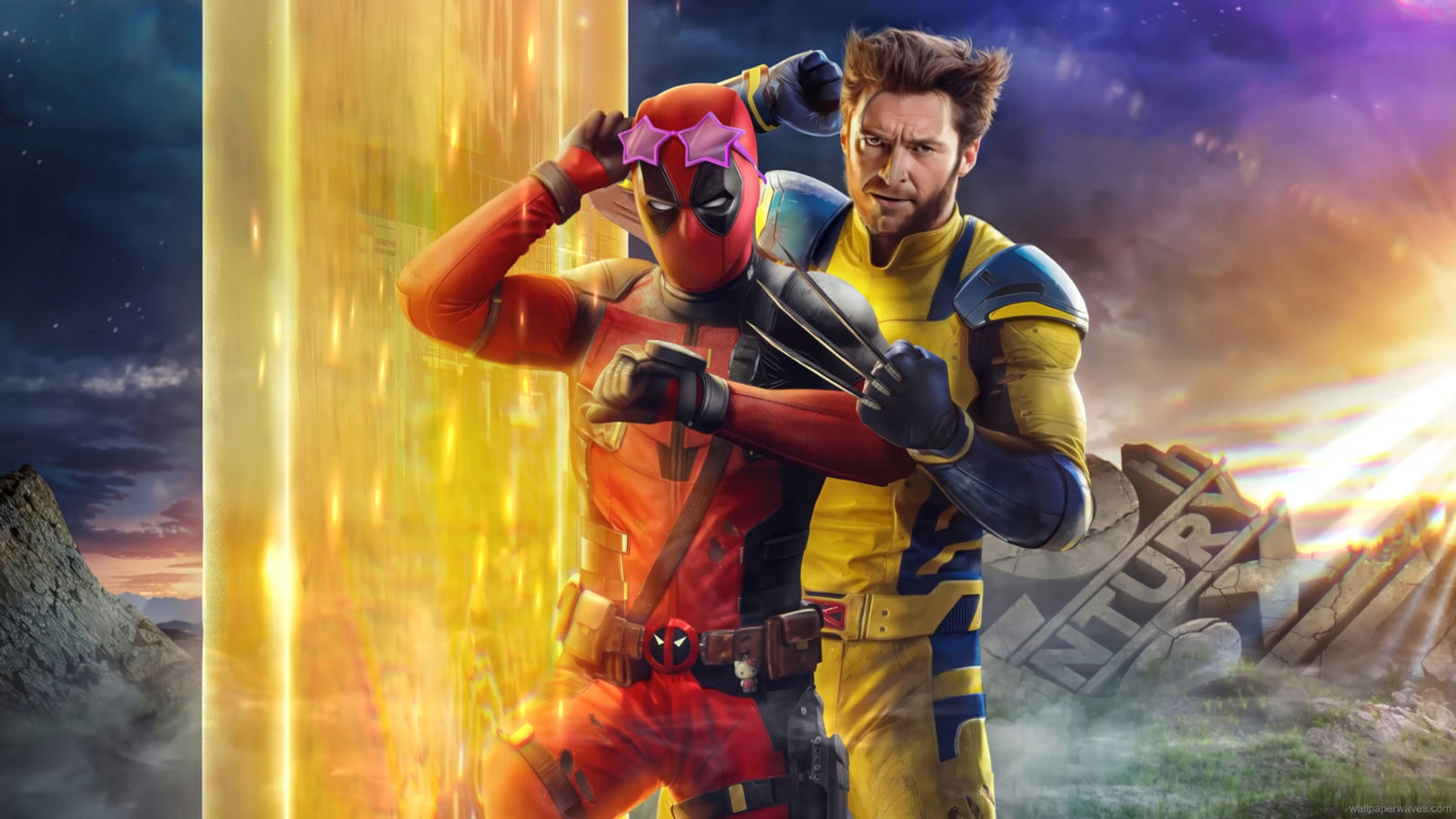 Deadpool and Wolverine Funny Pose Live Wallpaper by WallpaperWaves on ...