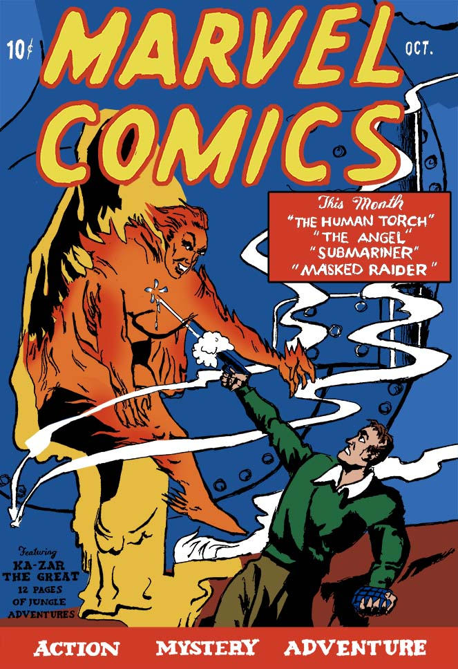 Marvel Comics #1 (1939) Rescribbled by ScottHollifield on DeviantArt