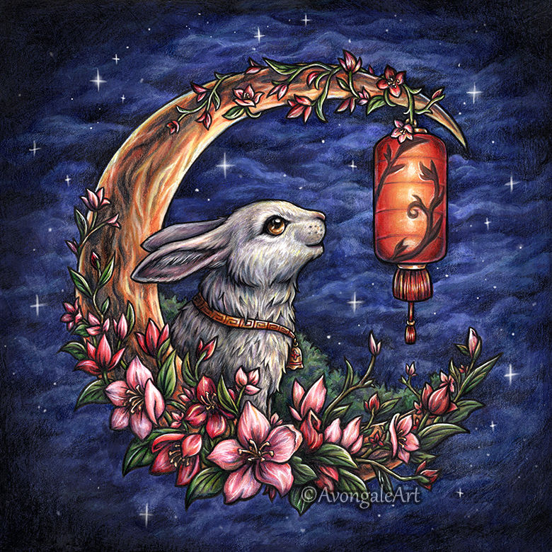 Lunar Rabbit by AvongaleArt on DeviantArt
