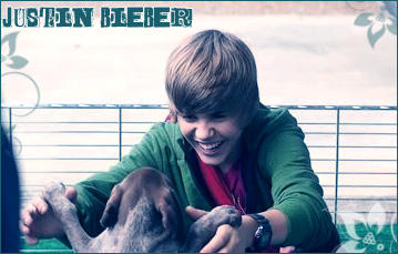 Justin Bieber with dog