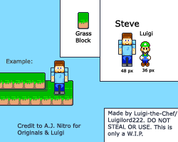 Minecraft Steve and Grass