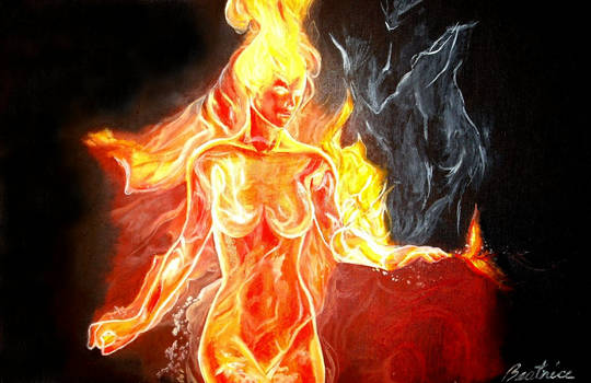 Burning woman (sold to Canada)