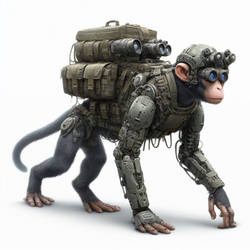 ZZ AI concept military animals in powered armor