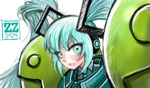 Draw Miku Hatsune wearing a Varia Suit