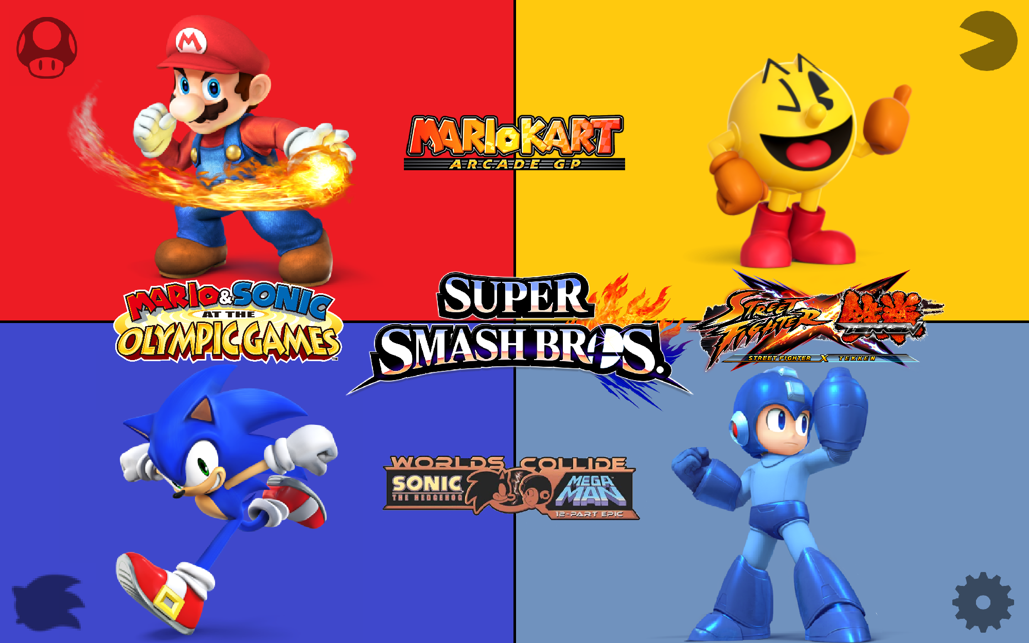 Mario Sonic Megaman and Pacman favourites by Melman64 on DeviantArt.