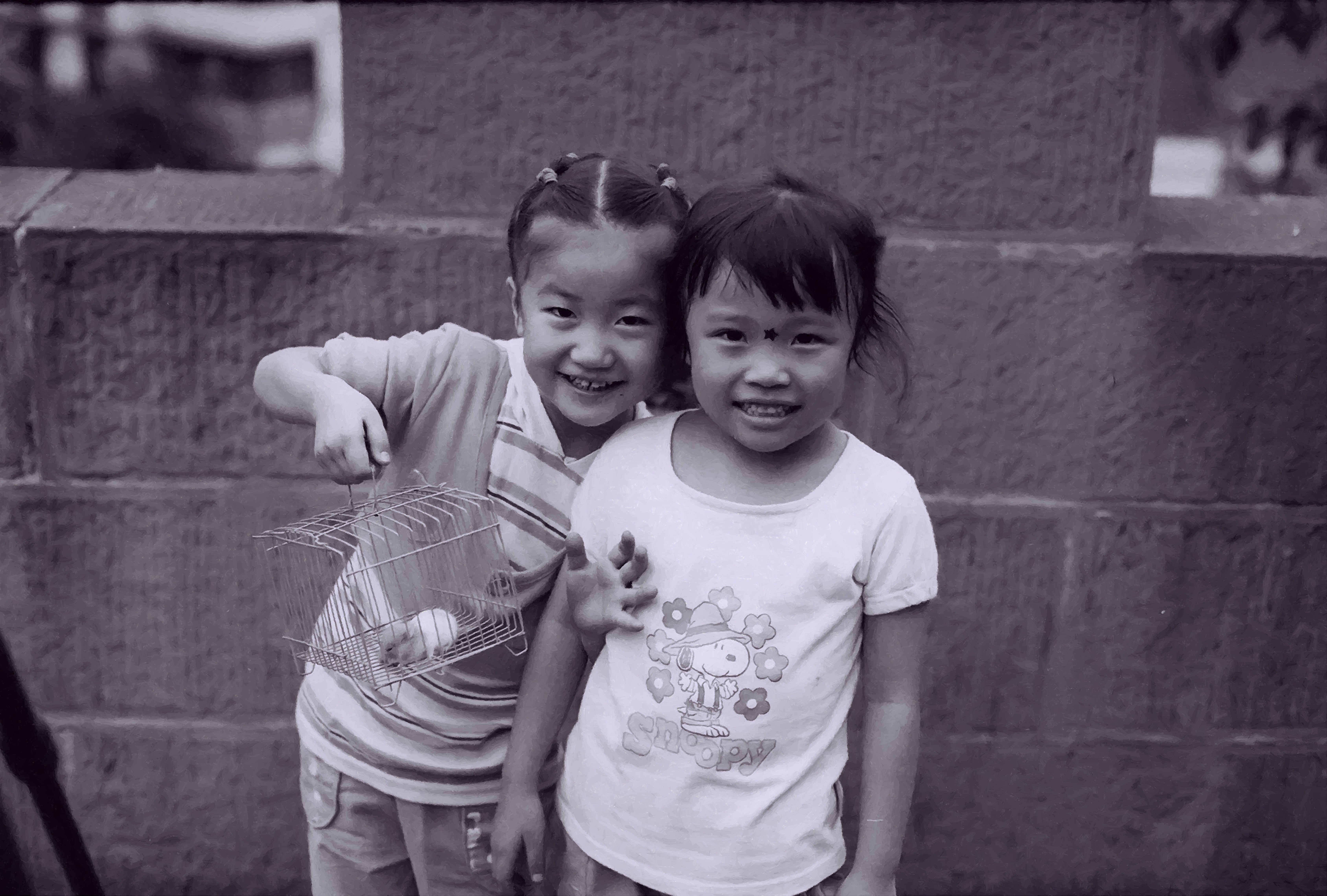 Two Girls Qixinggang Chongqing City China