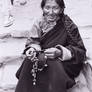 old woman in temple