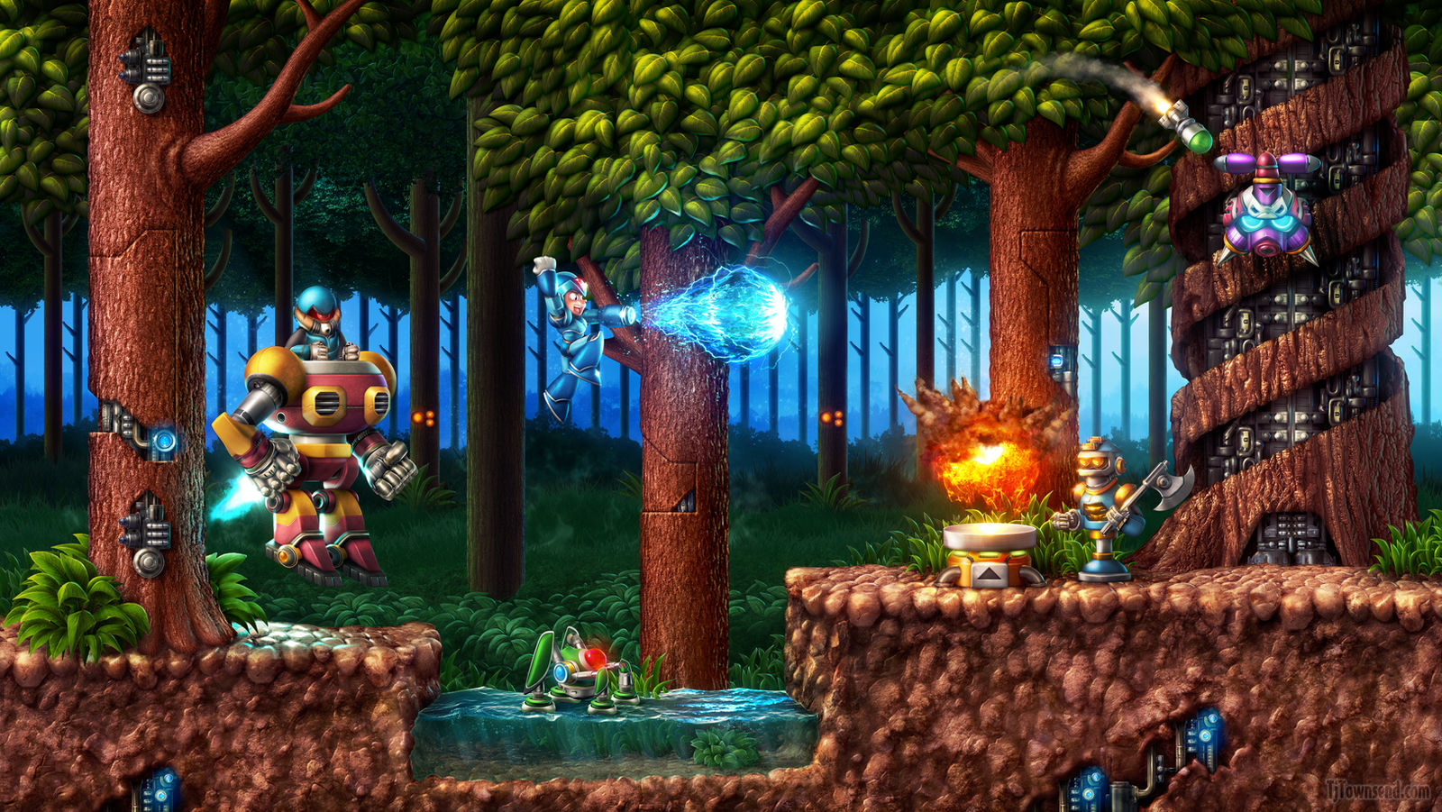 Mega Man X - Sting Chameleon's Stage by Elemental79