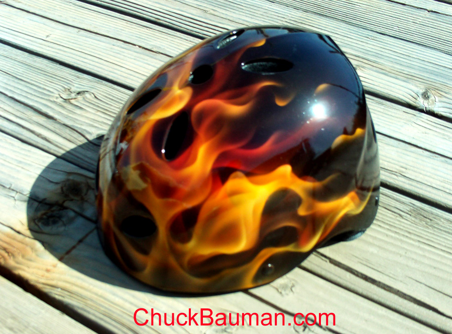 Skater Bicycle Helmet Flames