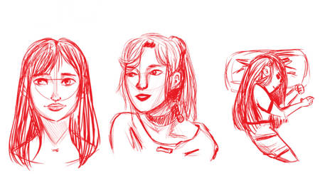 Sketches in red