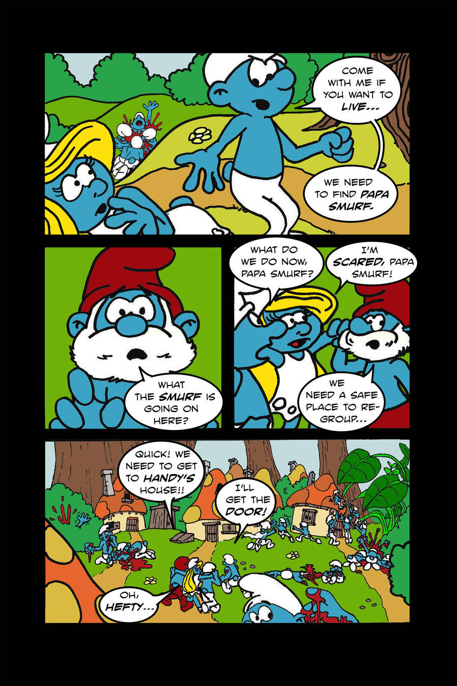 Night of the Smurfing Dead: A Parody - NotSD page 022 words