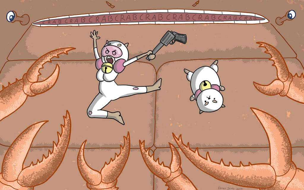 Commission: Bee and Puppycat Fight the Giant Crab
