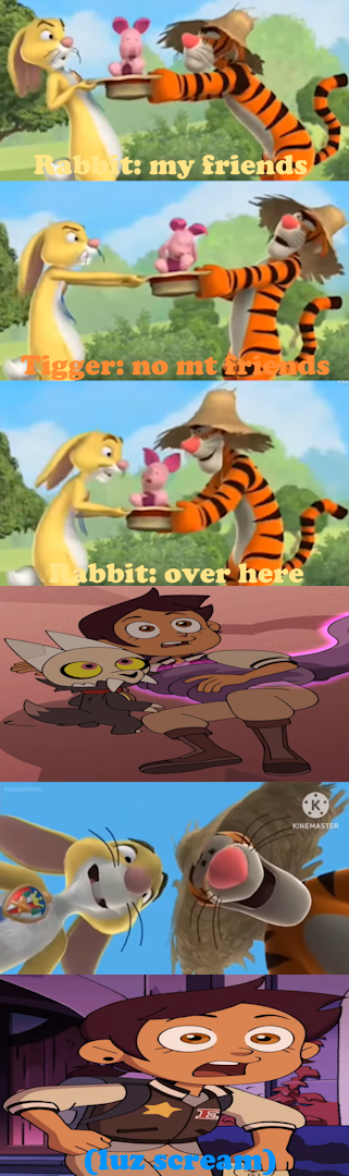 Tigger And Rabbit Rope Rabbit Tigger React To Luz Scream Overhere by Samuelddecilos on DeviantArt