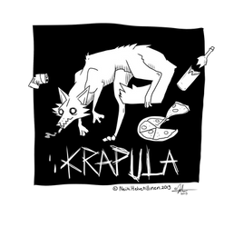 Krapula kettu [white on black series]