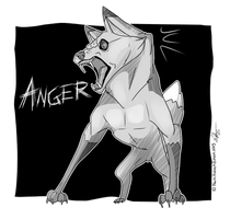 Anger [white on black series]