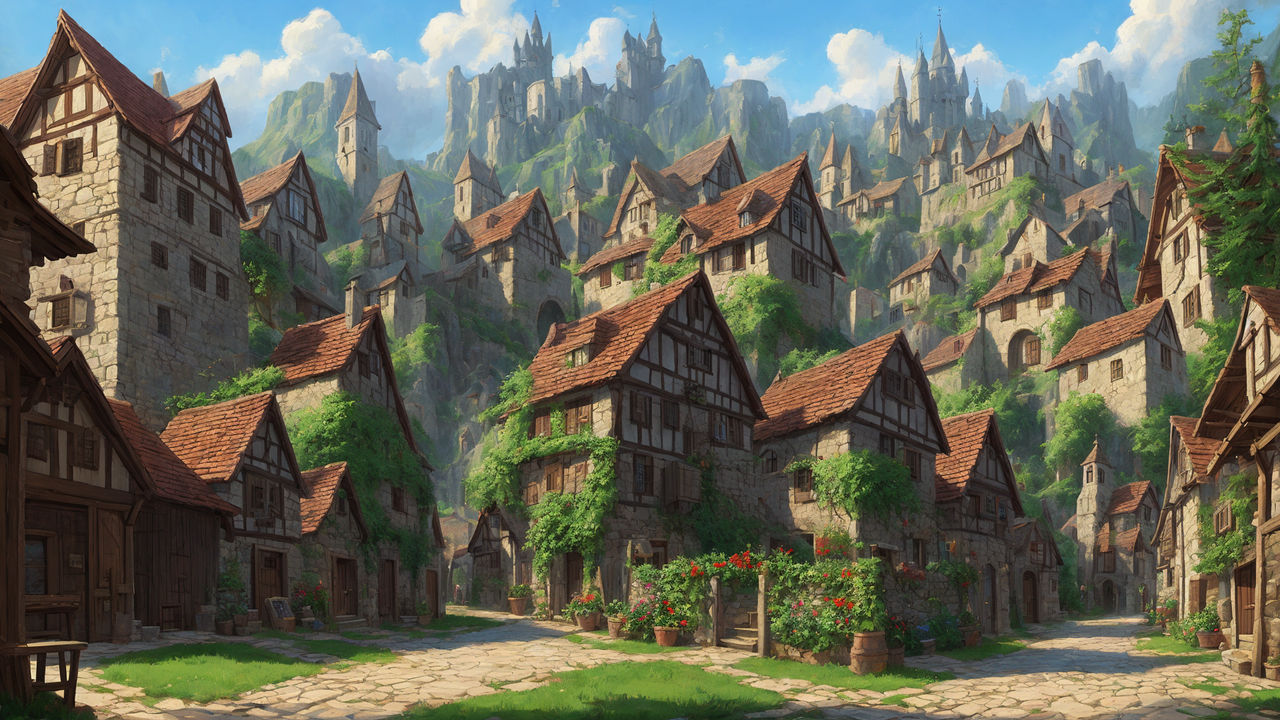 Medieval Town. Free wallpaper by a2a5 on DeviantArt