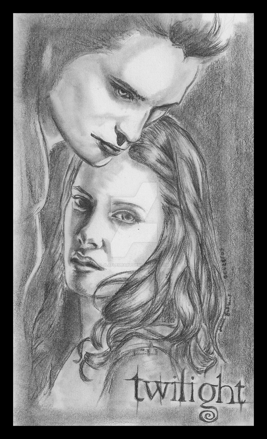 Twilight Poster Edward n Bella by JLafleurArt on DeviantArt