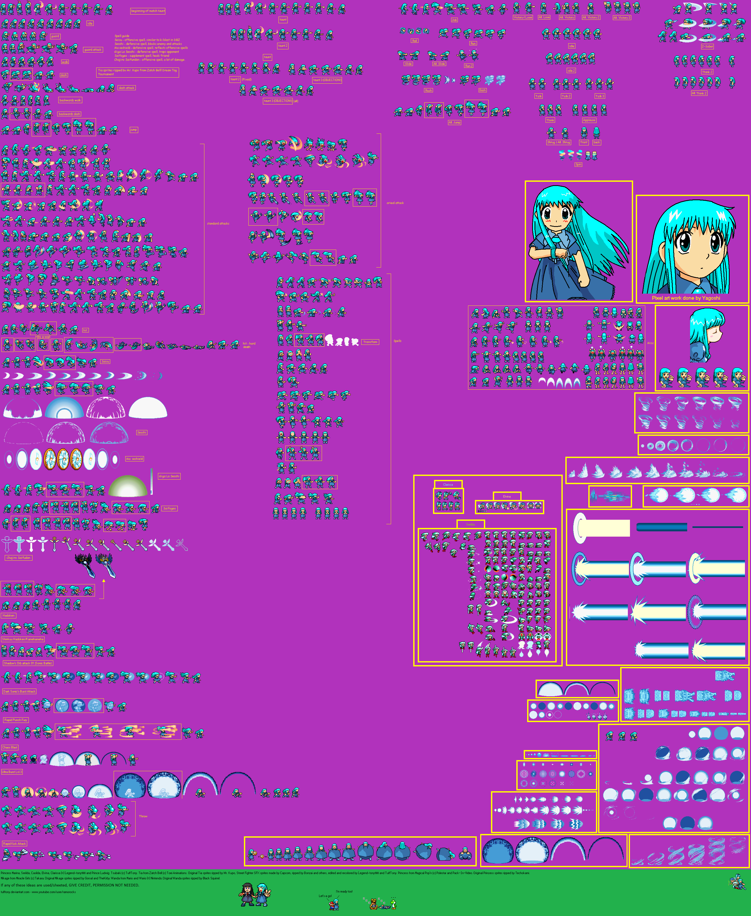 Princess Running Sprite New Ultimate Princess Marina Sprite Sheet (UPDATE) by ...