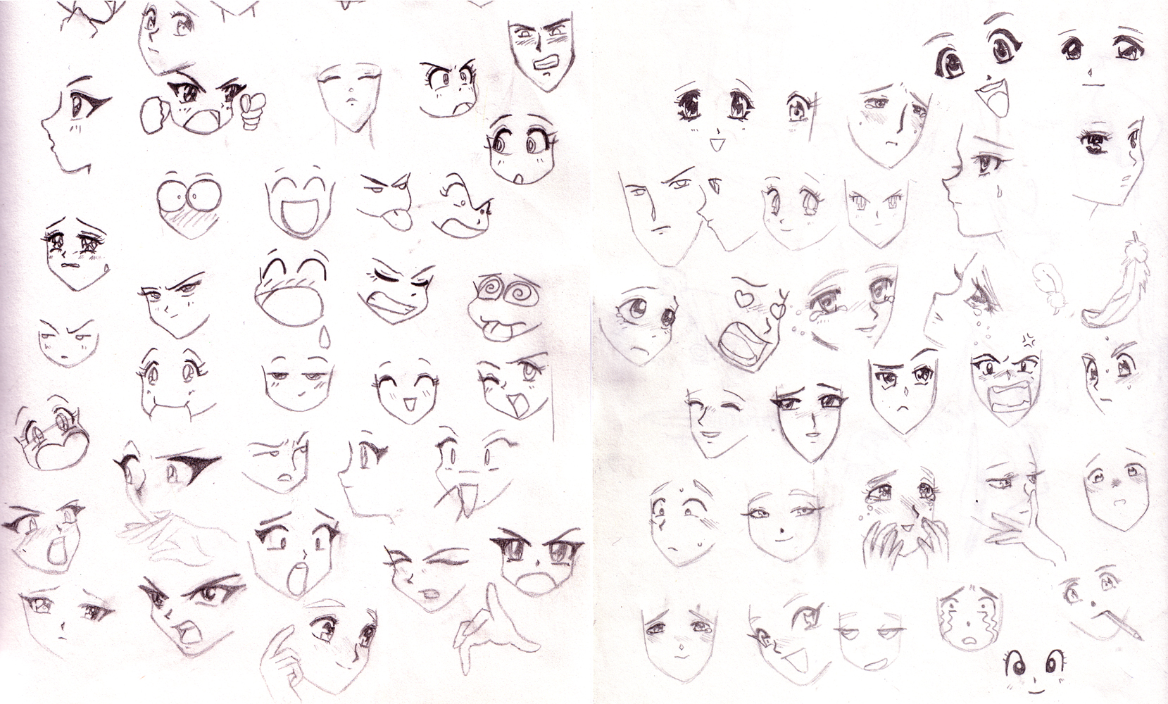 Anime faces by SparrowsHellcat on DeviantArt Anime faces by SparrowsHellcat on DeviantArt