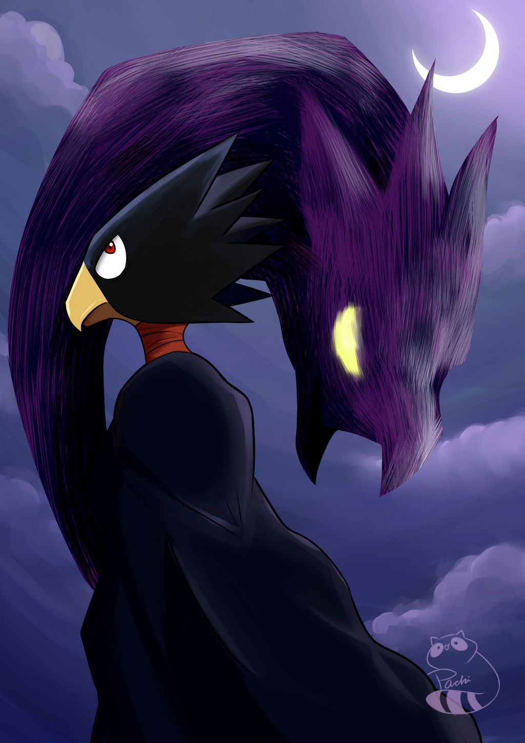 Tokoyami by Pachi-Mapache on DeviantArt